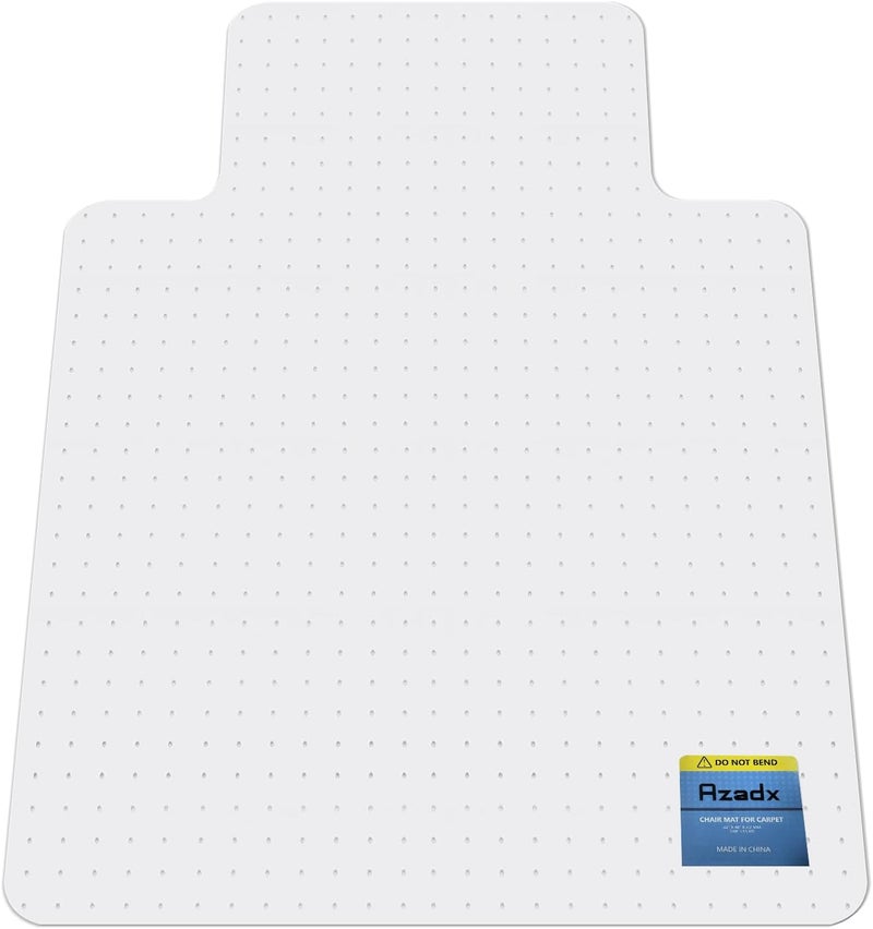 Azadx Heavy Duty Office Chair Mat for Carpet 36" x 48" with Lip Hard Material Chair Mat for Carpeted Floor Non-Slip Carpet Protector for Home Easy Glide Desk Floor Mat for Office Chair on Carpets - Image 1